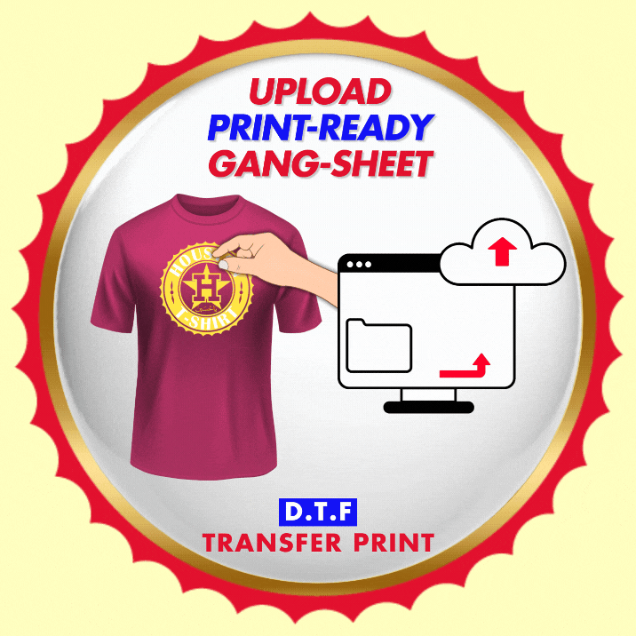 Custom DTF Transfer Print | Upload Print-Ready Gangsheet